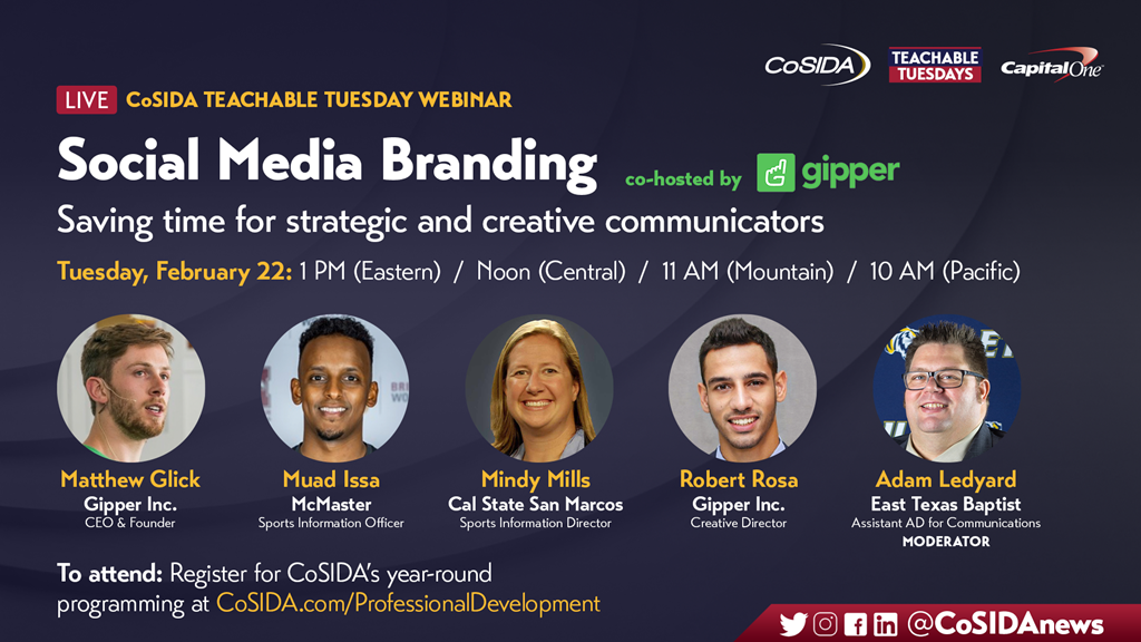 Join Us! Live Capital One Webinar – Social Media Branding, co-hosted by Gipper